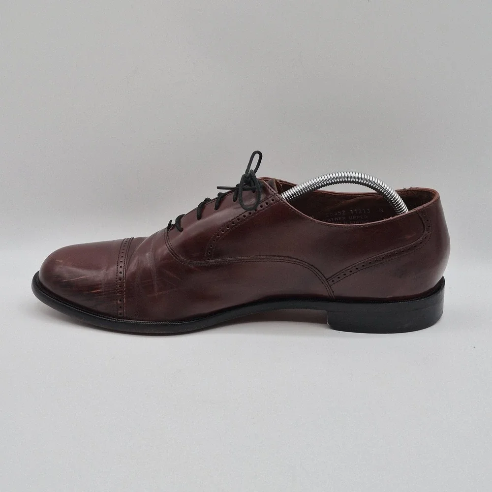 Bostonian Shoes Mens Size‎ 12 Brown Leather Cap Toe Oxford Dress Classics 20352